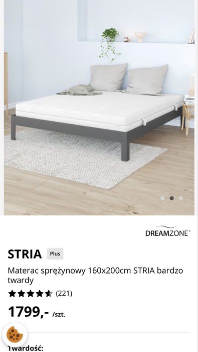 Nowy materac Dreamzone 160x200 Staria