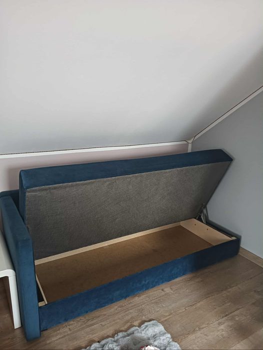 Tapczan młodzieżowy niebieski 200x80