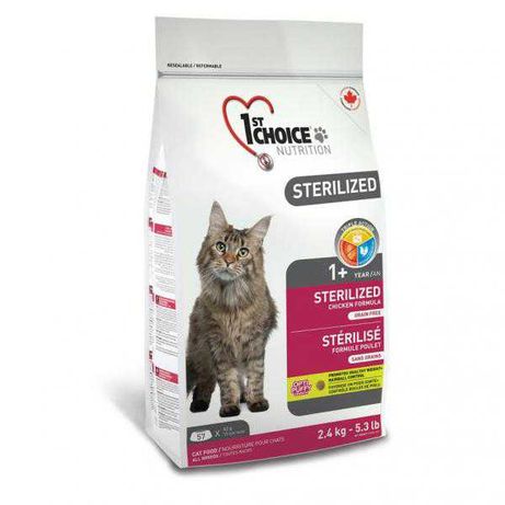 1st Choice Sterilized Chicken  корм для стерилизованных котов 2,4 кг