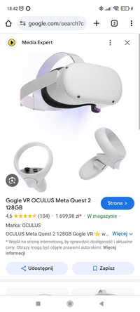 Gogle vr oculus quest 2