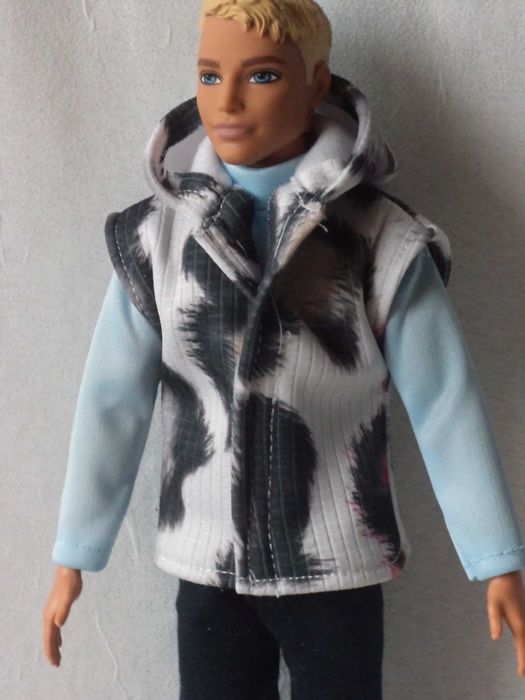 Ubranka dla lalki - Ken - Kamizelka, bluza, spodnie, buty !!!