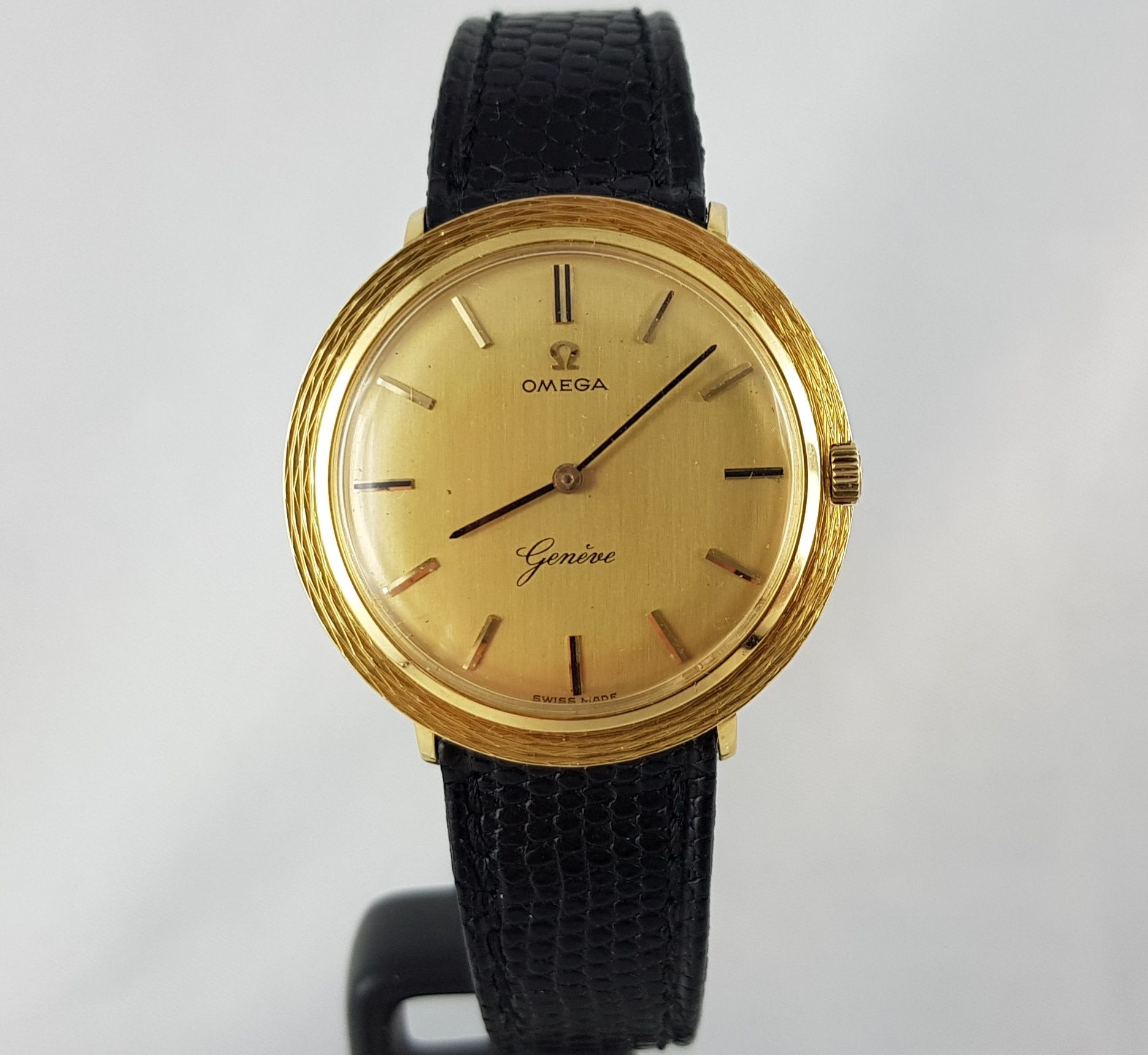 Złoty zegarek Omega Geneve zloto 18k Unikat SlimeLine Lata 60te