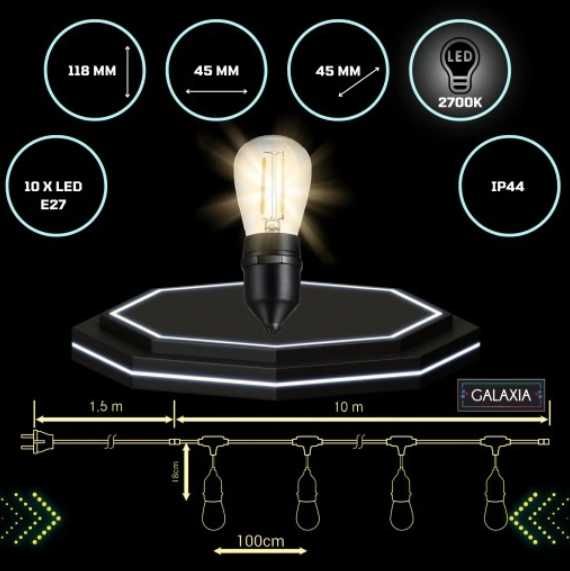 Girlanda świetlna, do ogrodu, 20m, żarówki led, lampki ogrodowe,zestaw