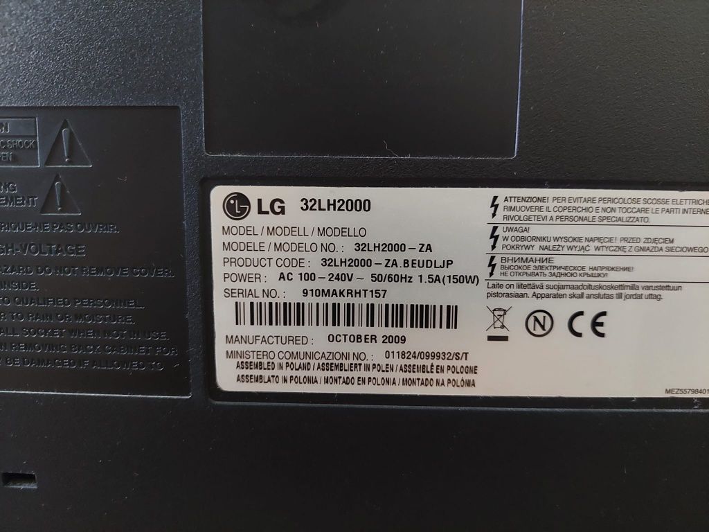 LCD LG TV Preto com suporte