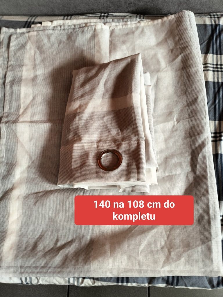 Firana  zasłona w pasy plus materiał