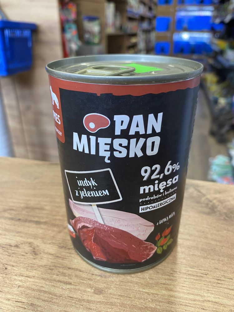 Pan Mięsko karma mokra indyk z jeleniem dla dorosłych psów 400g