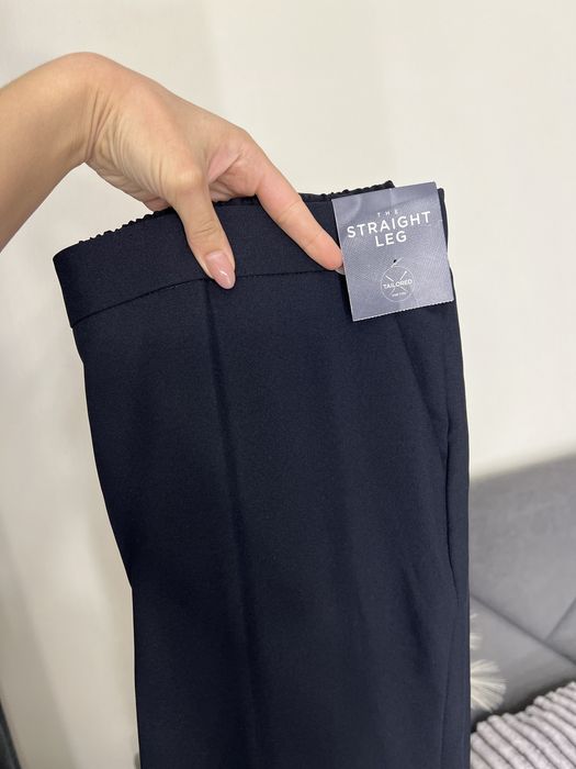 18 розмір нові темно сині штани брюки ззаду на резинці прямі