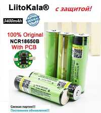 Акумулятор iз захистом 18650 LiitoKala 34B PCB 3400mAh с защитой 2023