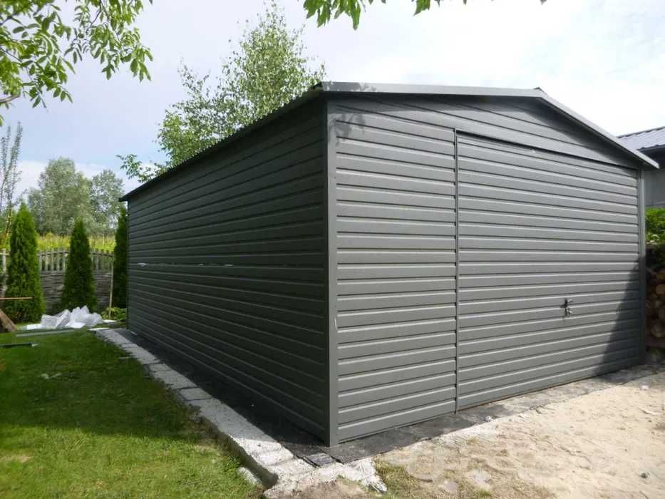 Garaż blaszany drewnopodobny PREMIUM 4x5 Magazyn Garaże inne wymiary