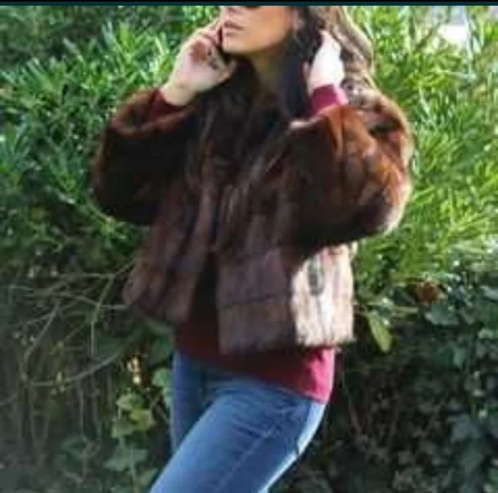 Casaco de vison legítimo