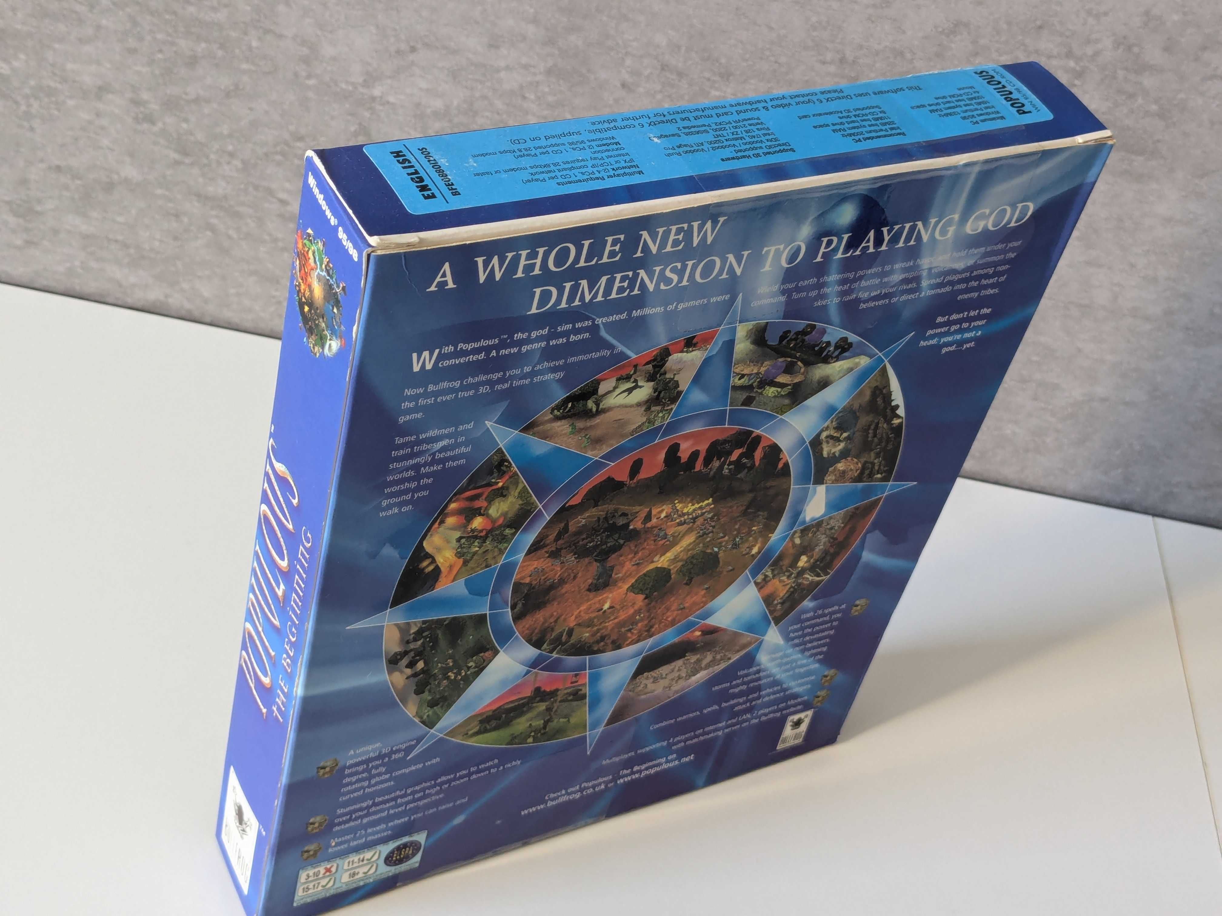 Gra Populous: The Beginning BIG BOX z 1998 r. nowa, plomba PC CD ENG