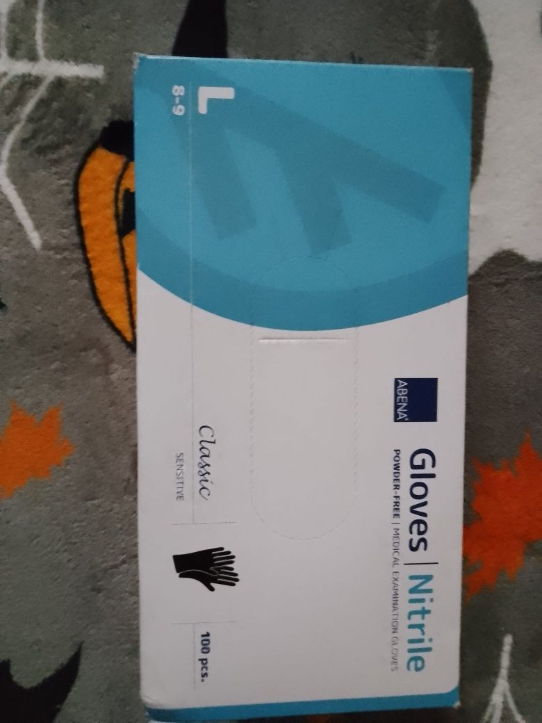 Rękawiczki nitrylowe rozmiar l