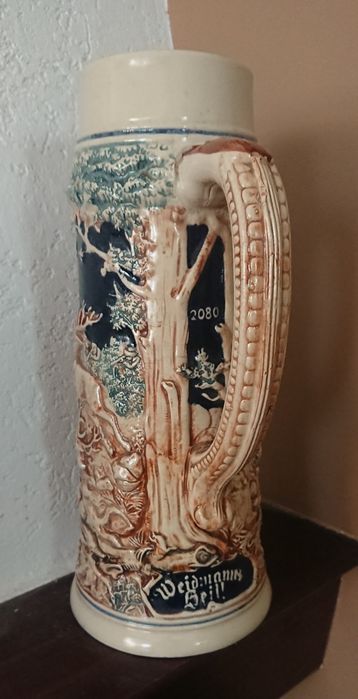 Piękny okazały stary kufel