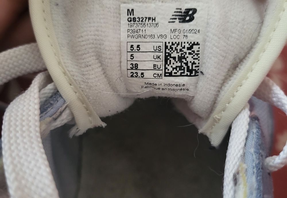 Buty New Balance, GS327FH, niebieskie rozmiar 38
