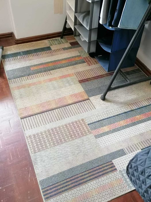 tapete moderno de estilo patchwork comprado no Leroy Merlin