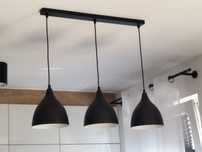 Lampa wisząca regulowana czarna