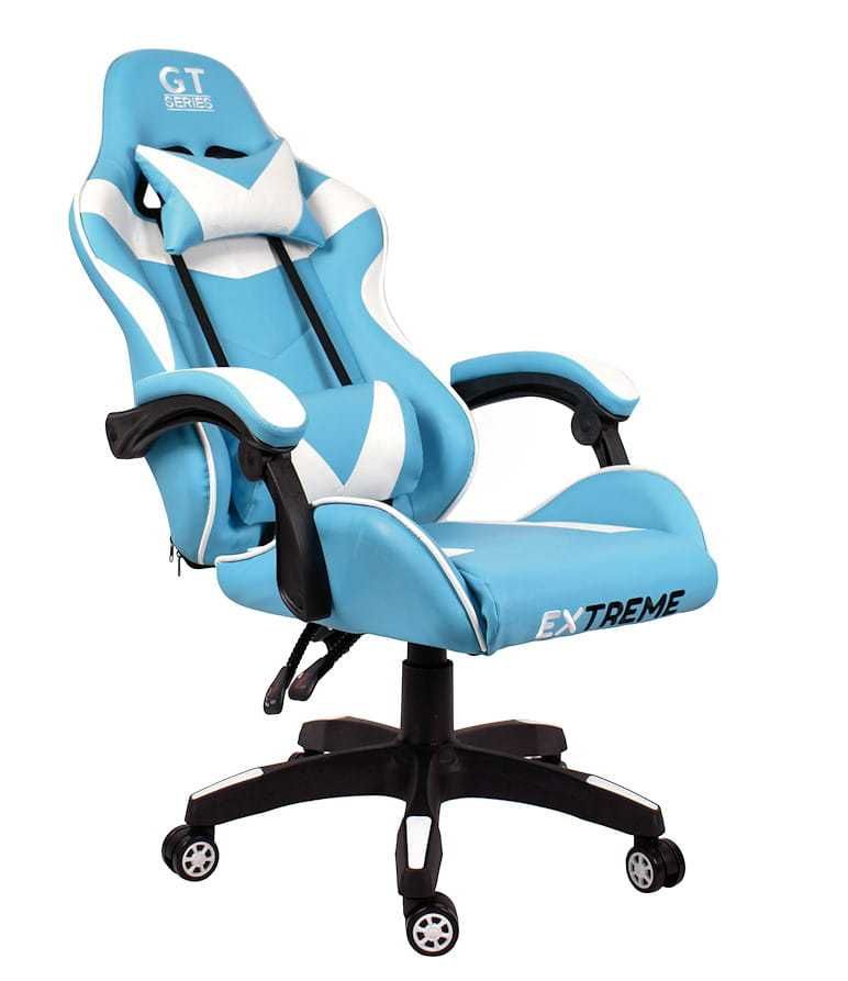 Fotel do komputera dla gracza Extreme GT Light Blue