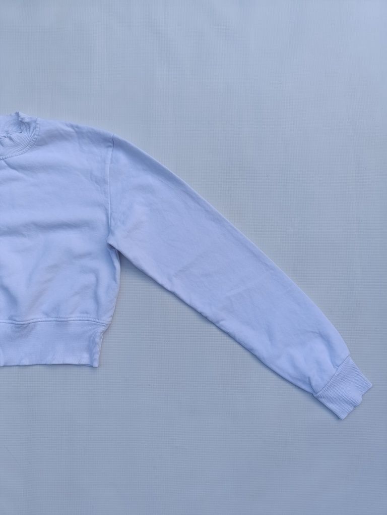 Collusion S Biała bluza damska crop top