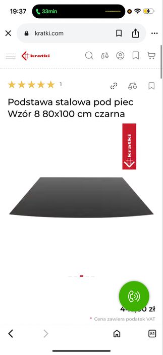 Podstawa pod piec  blacha pod kominek KRATKI