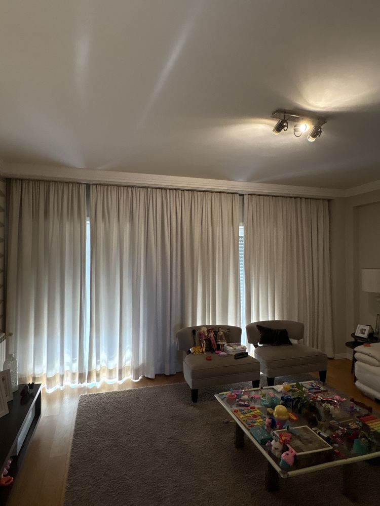 Cortinados brancos 3 unidades