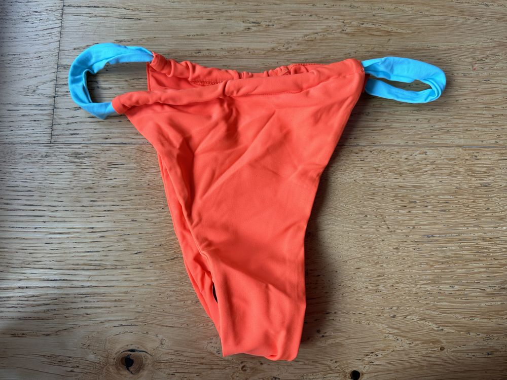 Bikini shein strój kąpielowy M-L pomarańczowy nowy opaska