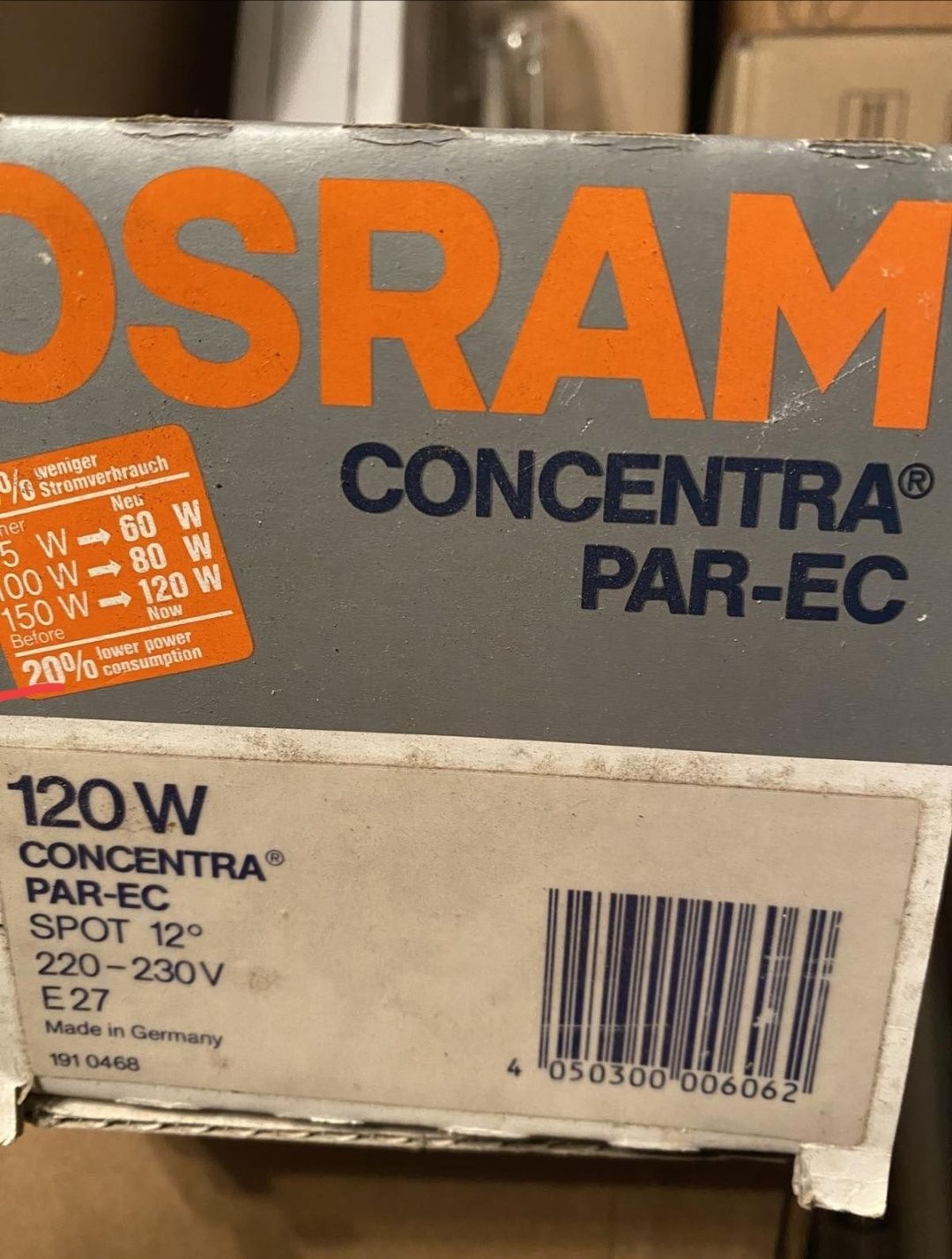 Рефлекторна прожекторна лампа 60/80/120 вт  OSRAM CONCENTRA PAR EC  E2