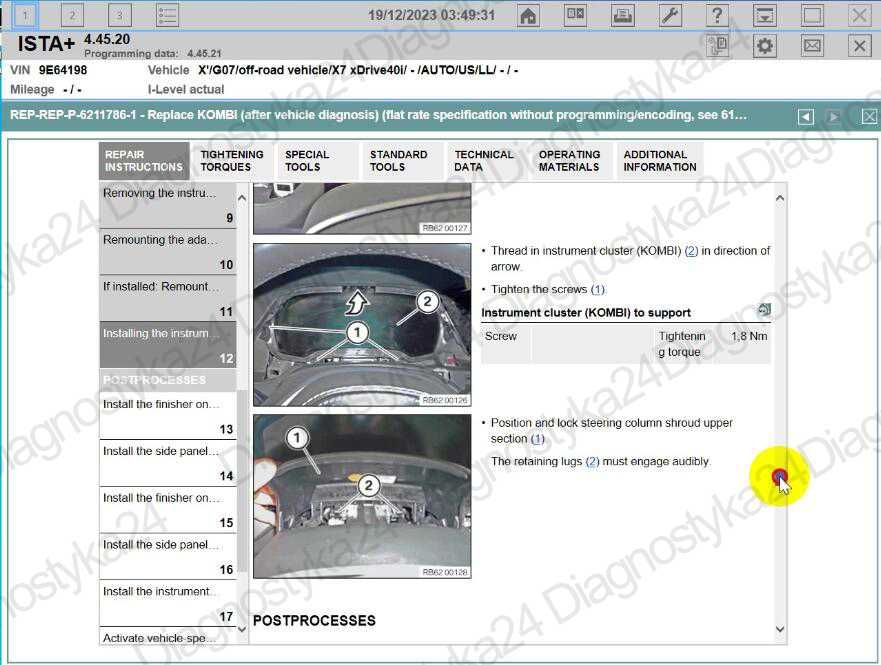 ISTA 4.45 12.2023 + ISTA-P 3.71 Najnowsza Wersja BMW Icom Enet K D can