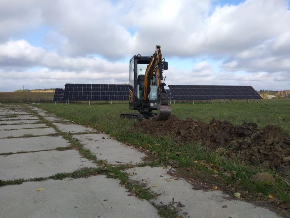 Usługi minikoparką, niwelacja koparka