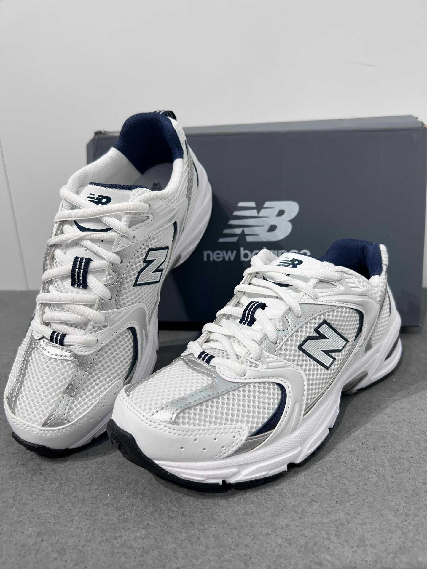 NewBalance530WhiteSilverGranatowy|Męskie i damskie r.41