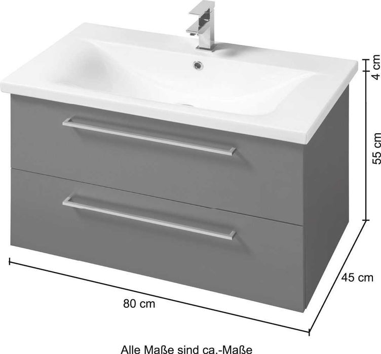 szafka pod umywalką szafka łazienkowa wyprzedaż 80x45cm CICHY DOMYK