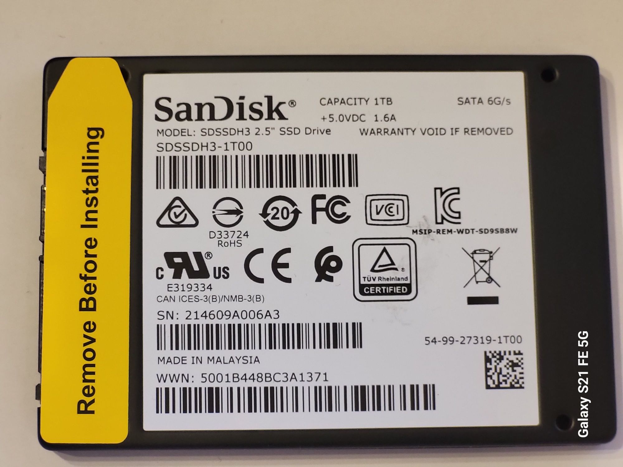 Nowy SanDisk 3D SSD 1tb Sata 6Gb/s Dysk