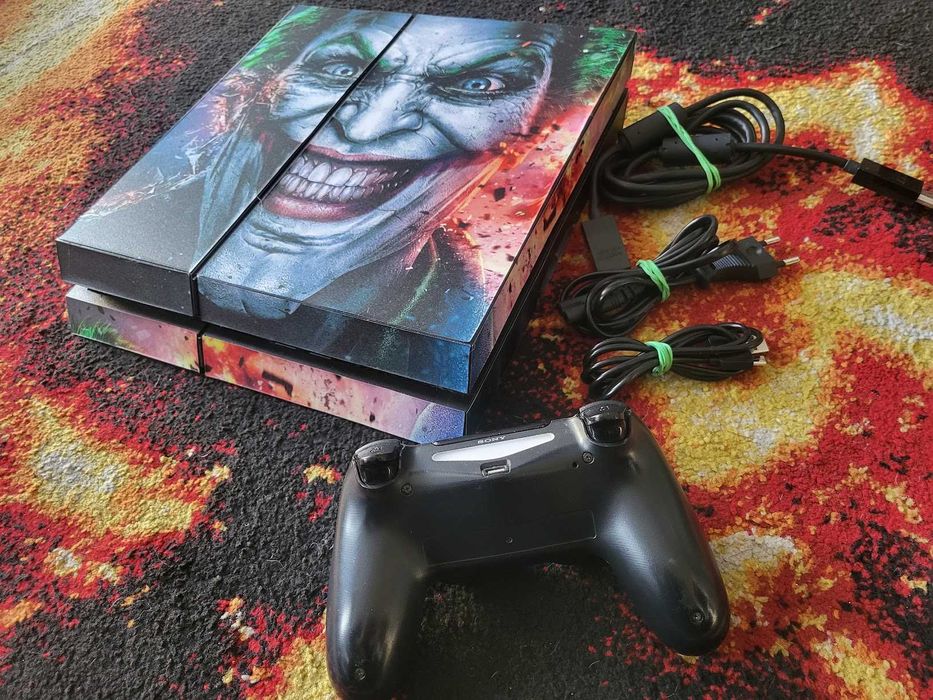 Playstation 4 PS4 1TB, Pad, Okablowanie (Motyw Joker), Skup/Sprzedaż