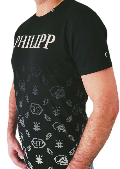 Koszulka t-shirt Philipp Plein nadruk S-XXL czarna