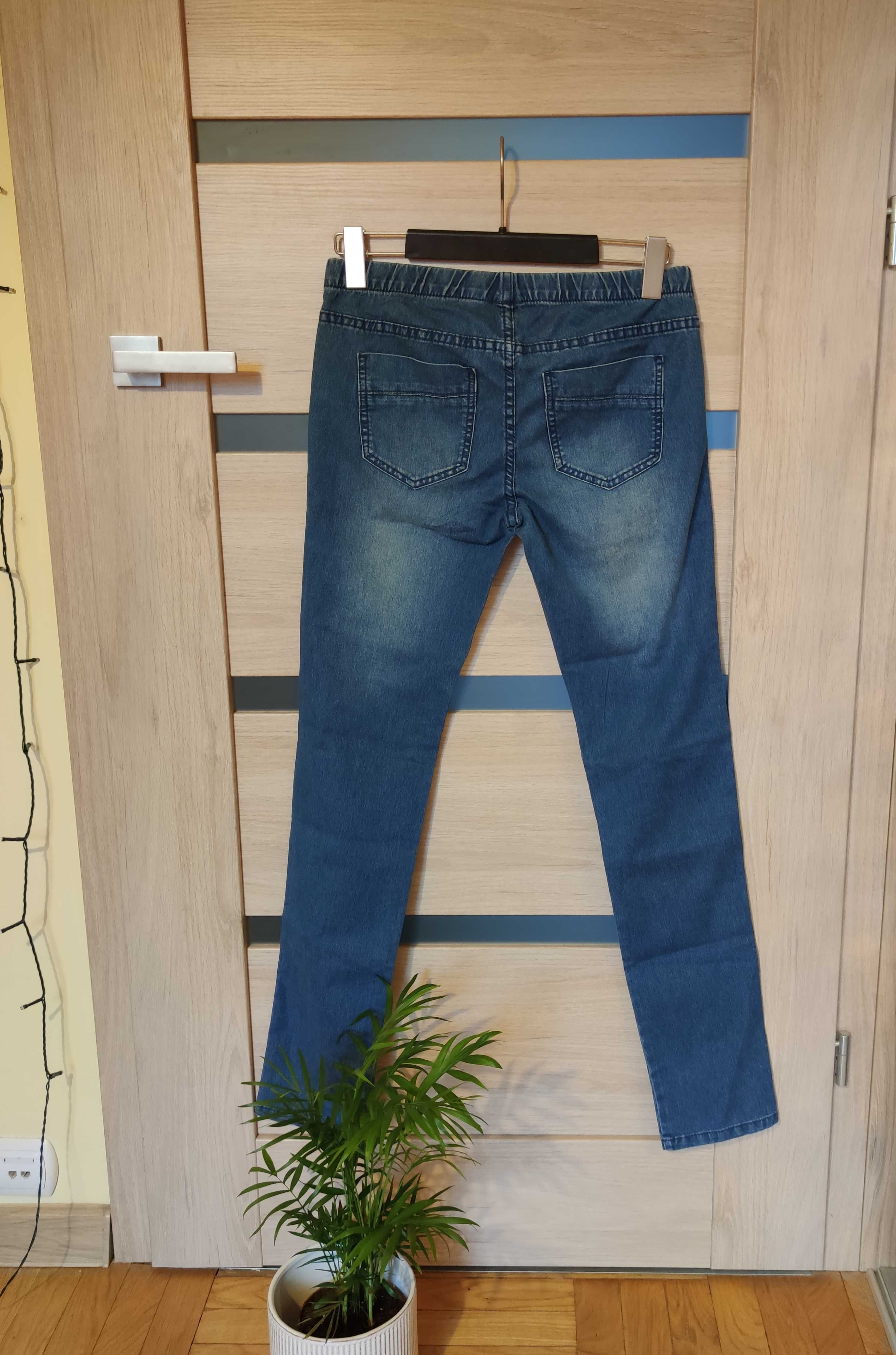 Nowe niebieskie jeansy z gumką jegginsy dżinsy Orsay 36 S