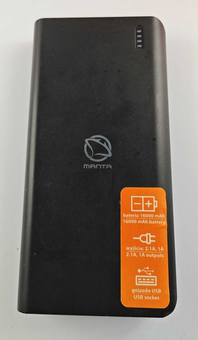 Powerbank Manta 16000 Mah Czarny