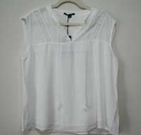 COMMA bluzka top biały lato koronka 40 42 XL