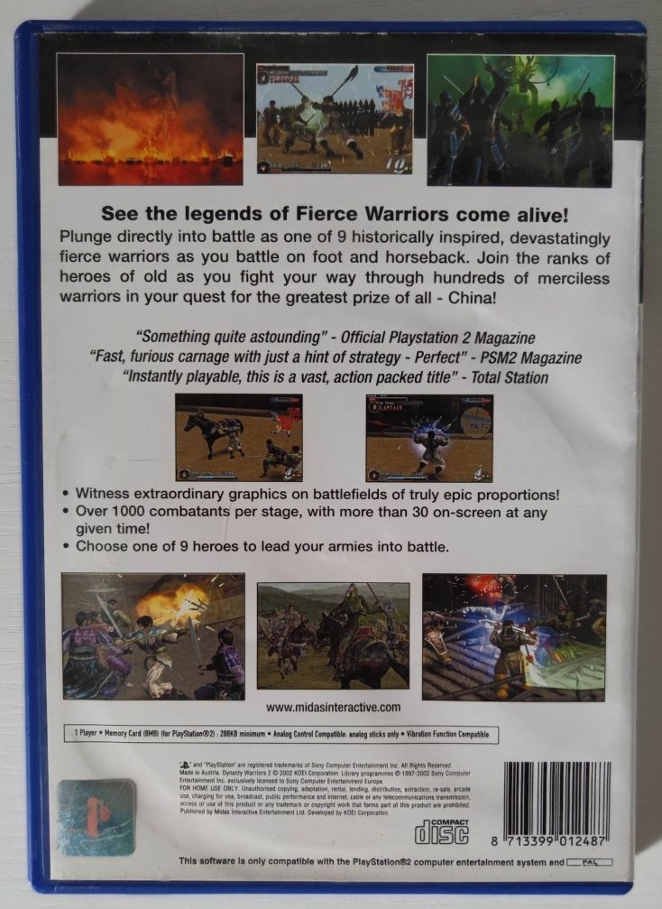 Gra Dynasty Warriors 2 PlayStation 2 (PS2)