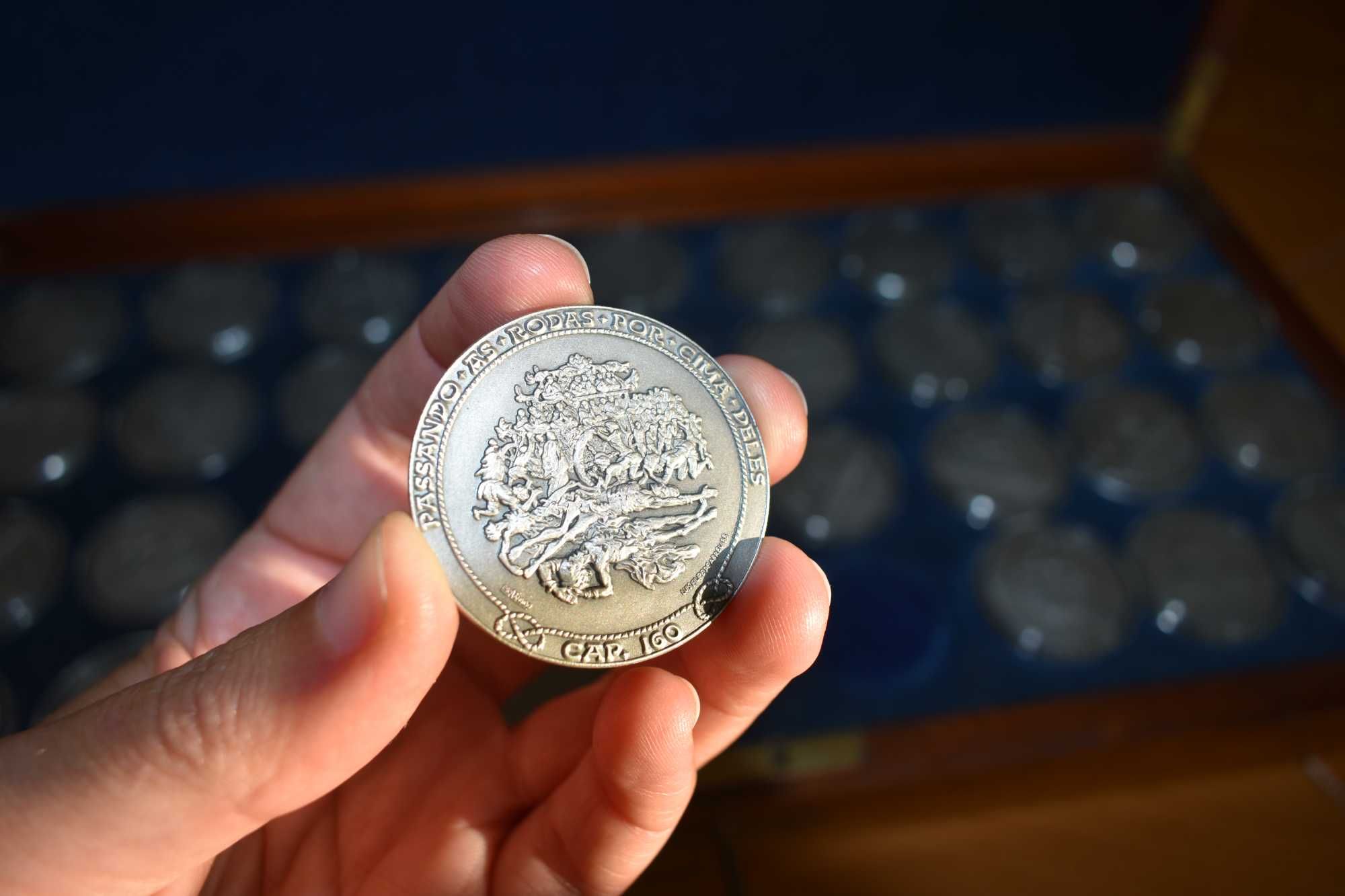 Colecção 36 medalhas em prata "A peregrinação de Fernão Mendes Pinto"