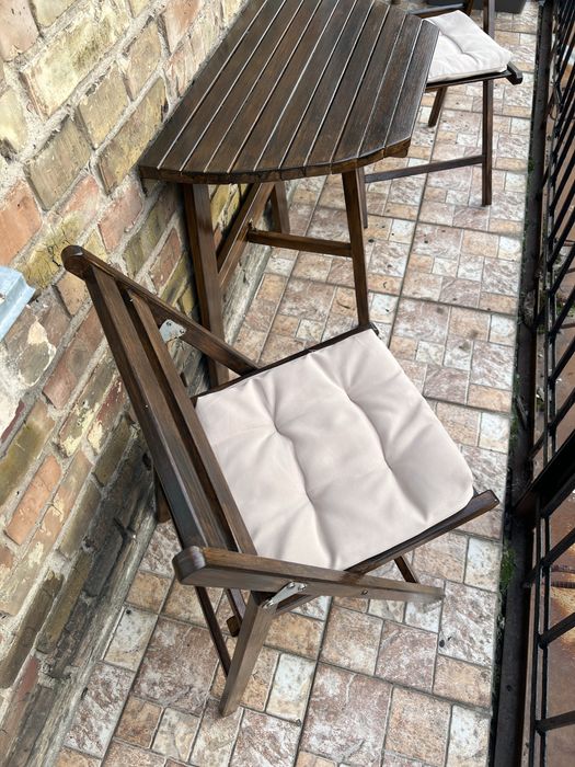 Меблі для балкону, розкладні, лаковані