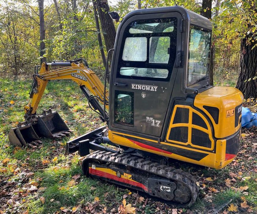 Minikoparka Kingway M17 1.7t joystick kabina rozsuwane gąsienice