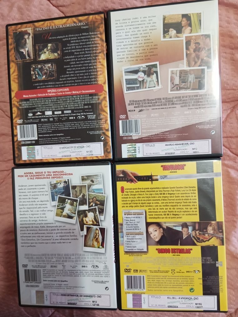 DVDS Filmes os 4 = 5€