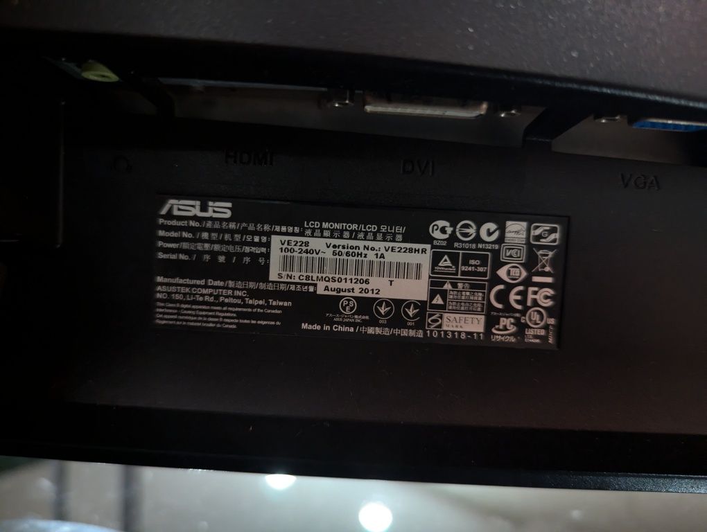 Monitores LCD ASUS 22 polegadas (preço por unidade, 3 unidades)