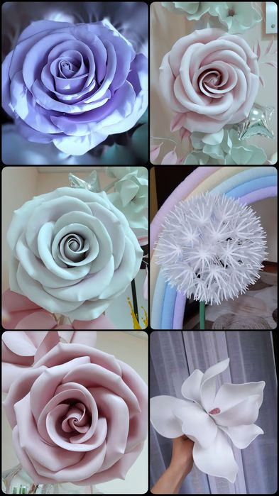 Квіти на свято Квіти ручної роботи Цветы из фоамирана Декор