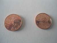 2 moedas de 1 cêntimo - Eslovénia 2021