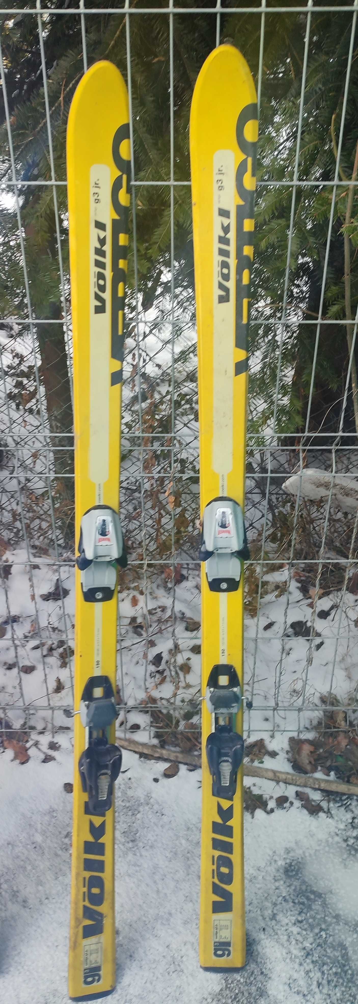 Narty zjazdowe junior 150 cm Volki