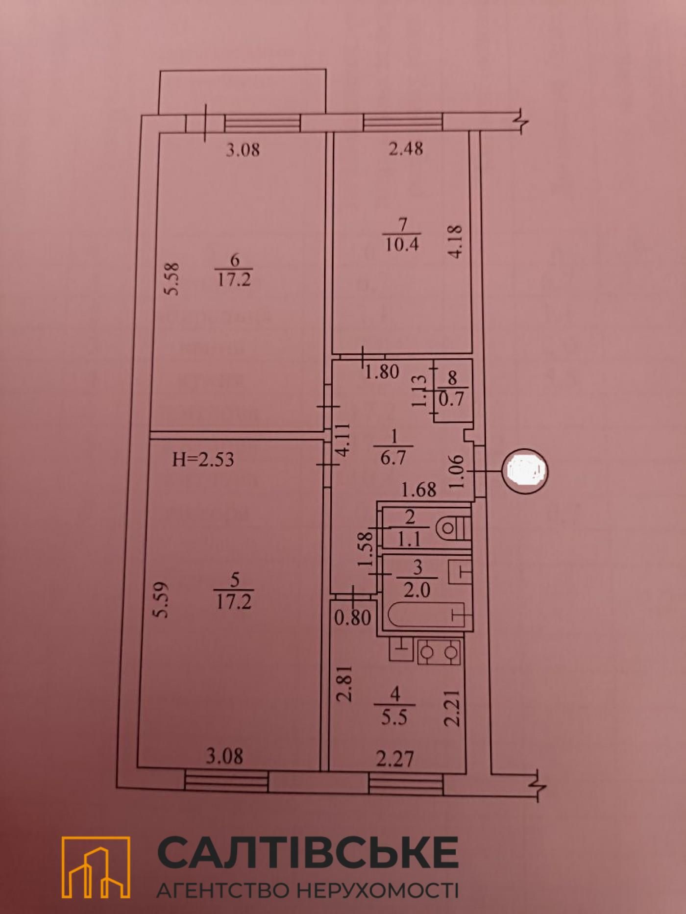 8602-ЕК Продам 3к квартиру на Салтовке  Студенческая 606 м/р