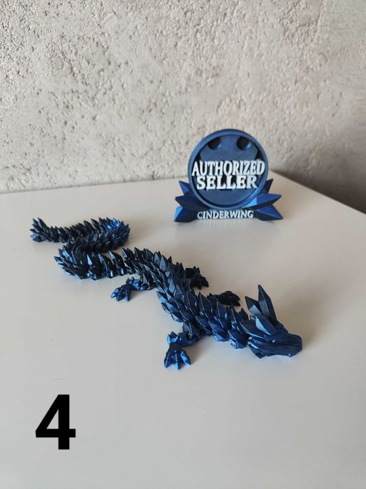 Kryształowy smok 3d flexi  wydruki 3d