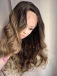 Peruka lace front trikolor fale 65 cm