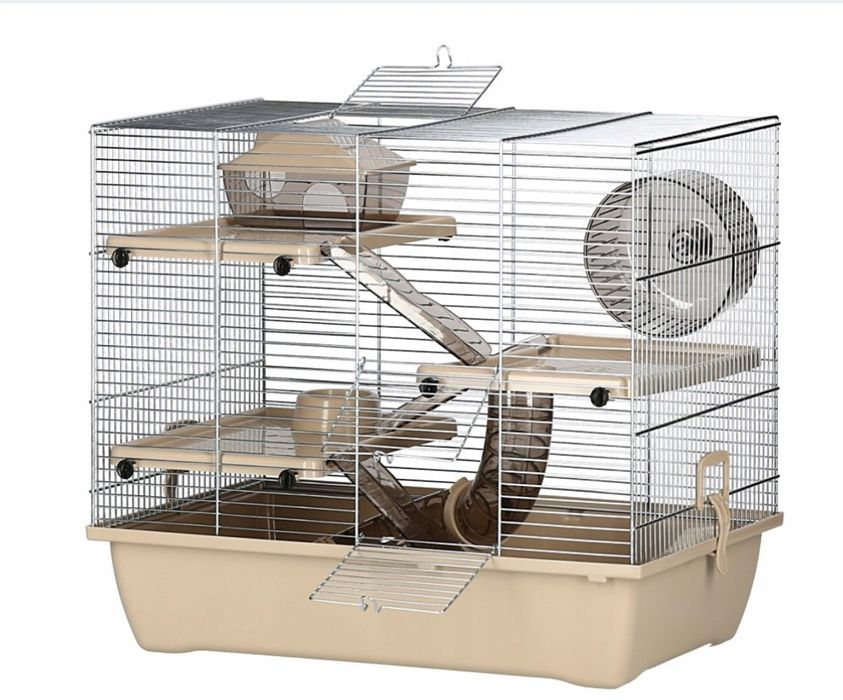 Klatka dla chomika z akcesoriami transporter wanienka kółko