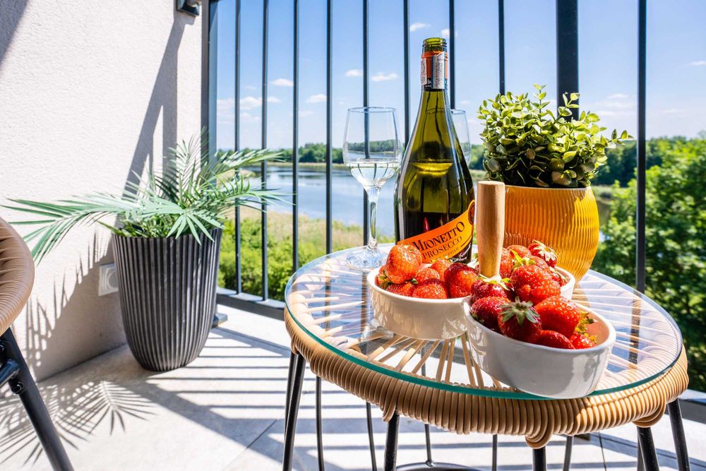 TOP VIEW - widok na jezioro, parking, TV55' plus Netflix, Disney, Max